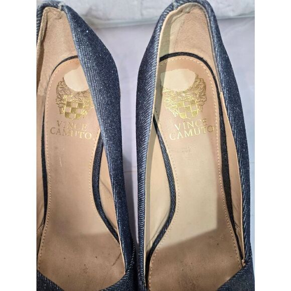 Vince Camuto Womens Size 8M Denim Rope Wedge Sandal - Picture 9 of 10